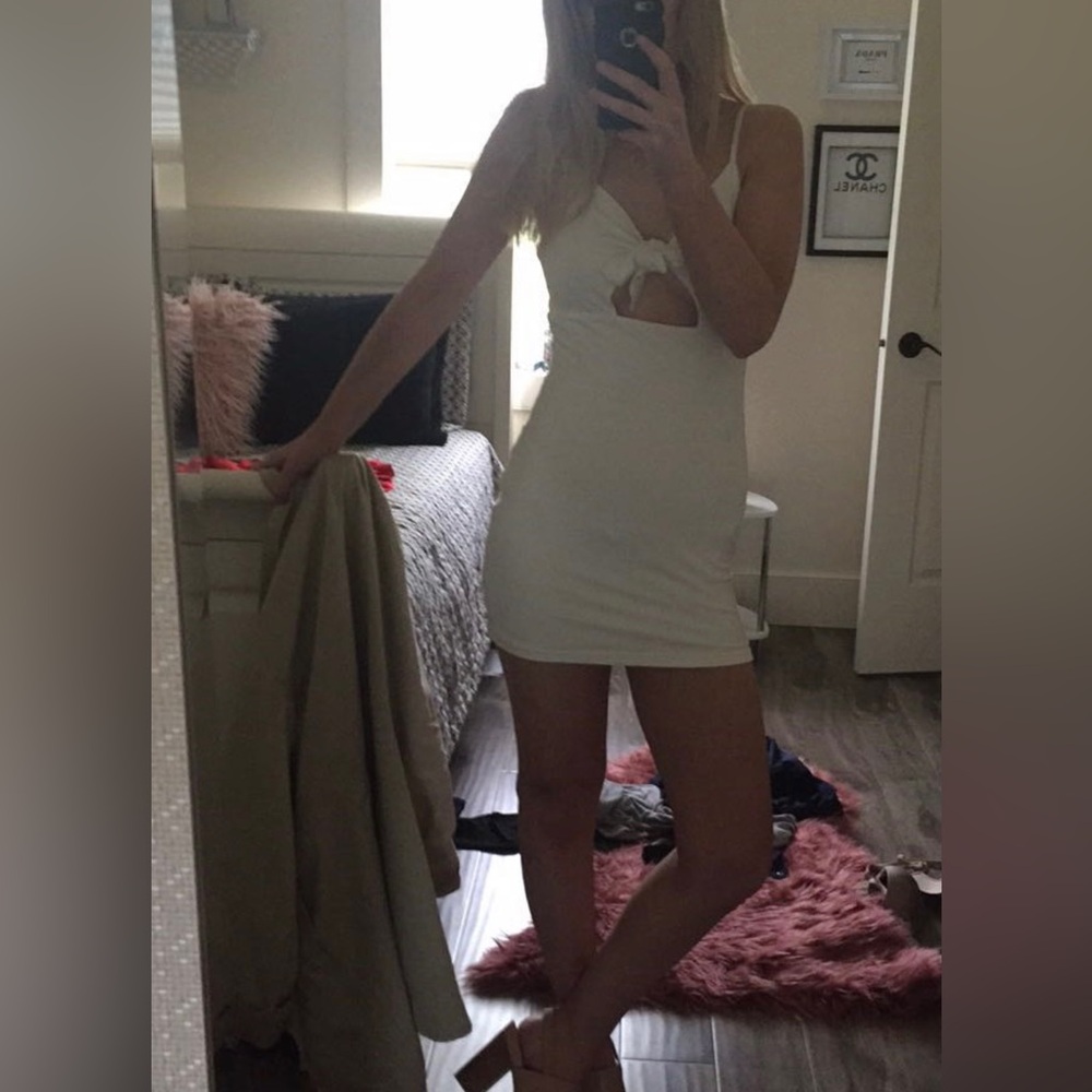 Revolve “by the way” white cutout dress!